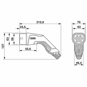 Phoenix-Contact Elektroauto-Ladekabel 1627135, Typ 2 Zu Typ 2, 11 KW, 3-phasig, 20 A, 4 M 9