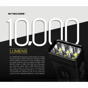 Nitecore Taschenlampe TM10K Tiny Monster LED, 10000 Lumen, Mit Akku, Cree, OLED, Wasserdicht 12