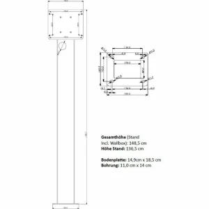 Vestel Standfuß Stele EVC04 Dual Mount Black, Für 2 Wallboxen 9