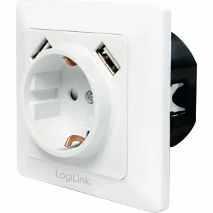 LogiLink Unterputz-Steckdose PA0162, Schutzkontakt, 2 X USB-A 11