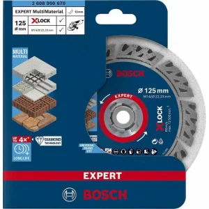 Bosch Trennscheibe Expert MultiMaterial, X-Lock, 125 X 2,4mm, Diamanttrennscheibe 18