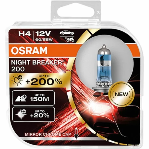 Osram Auto-Lampe Night Breaker 200 64193NB200, H4, 12V, Scheinwerferlampe, 2 Stück 1