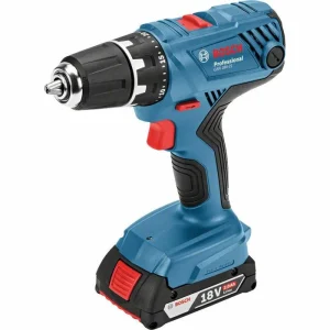 Bosch Akku-Bohrschrauber GSR 18 V-21, Professional, 18V / 2,0Ah, Mit 2 Akkus, Koffer Und Schnellladegerät 18