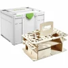 Festool Werkzeugkoffer Systainer³ SYS3 HWZ M 337, Leer, Kunststoff Klappkoffer Mit Holzeinsatz 17