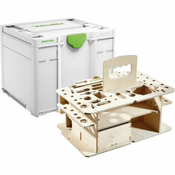 Festool Werkzeugkoffer Systainer³ SYS3 HWZ M 337, Leer, Kunststoff Klappkoffer Mit Holzeinsatz 1