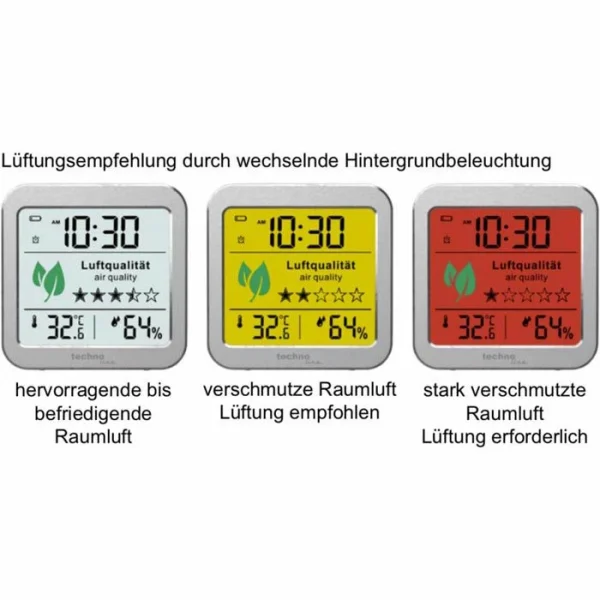 Technoline CO2-Messgerät WL 1020, Mit Thermo-Hygrometer, Ampelanzeige 4