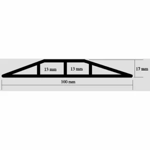 EHA Kabelbrücke 41472, Blau, 150 Cm X 10 Cm, 2 Kanäle, Gummi 9