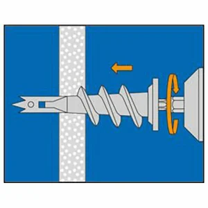 Upat Dübel 542947, UG, Mit Setzwerkzeug, 12x22mm, Gipskartondübel, 100 Stück 15