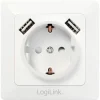 LogiLink Unterputz-Steckdose PA0162, Schutzkontakt, 2 X USB-A 17