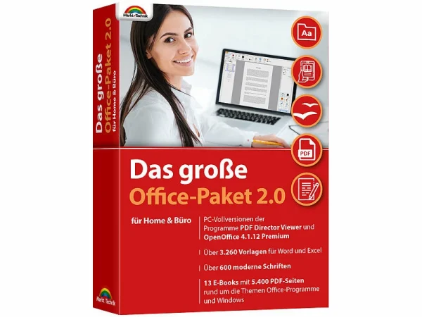 Markt+Technik MUT Software Office-Paket:Das Große Office-Paket 2.0 Mit über 3.260 Office-Vorlagen & 13 E-Books 3