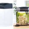 Infactory Nano Aquarium:Beleuchtetes Panorama-Aquarium “Hexagon”, Komplett-Set, 19 L 46