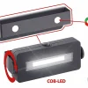 Lunartec Magnetlampe:Schwenkbare Arbeitsleuchte Mit COB-LED, 3 W, 100 Lm, Magnet, IPX4 11