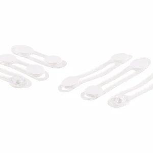 AGT Baby Sicherung:12er-Set Flexible Kinder-Sicherungen F. Türen &Schubladen, Transparent 12