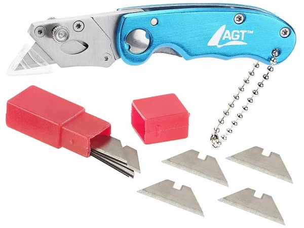 AGT Cutter:Profi-Mini-Cuttermesser Mit Klappsystem Inkl. 10 Ersatzklingen 1