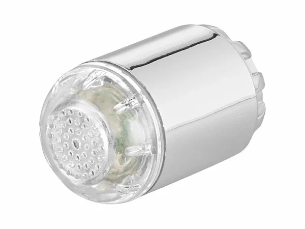 Infactory LED Wasserhahn:Dynamo-LED-Wasserhahnaufsatz Zur Temperaturkontrolle, Leuchtet Farbig 3