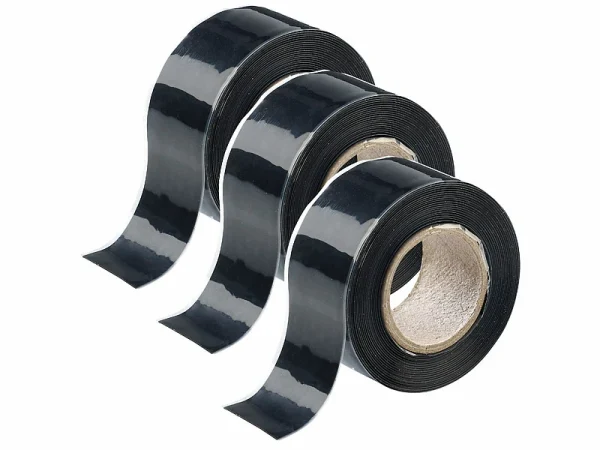 AGT Dichtungs-Klebeband:Selbstklebendes Abdichtband Set 3 X 3 Meter Schwarz 1