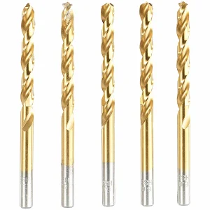 AGT Spiralbohrer:HSS-Bohrer-Set, Titan-beschichtet, Je 5x In 3/4/5/6/8 Mm 13