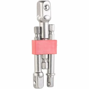 AGT Professional Stecknussadapter:3-teiliges Adapter-Set Sechskant Auf Vierkant, 6,4/9,5/12,7 Mm 8