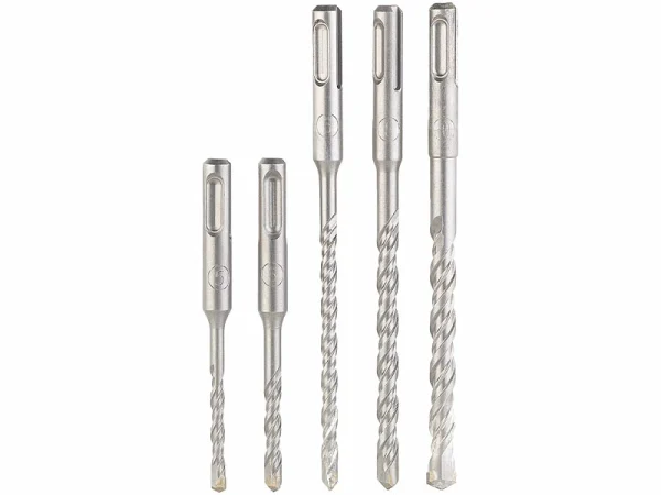 AGT Professional SDS Bohrer:5-teiliges SDS-Plus-Betonbohrer-Set, 5/6/6/8/10 Mm, Sandgestrahlt 1