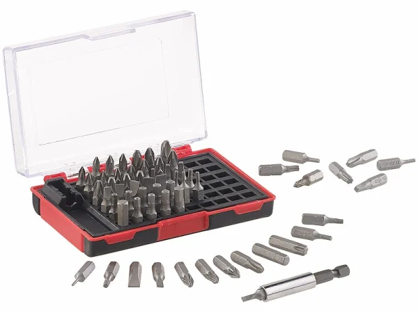 AGT Professional Bitsatz:61-teiliges Bit-Set Mit Magnetischem Bithalter, Chrom-Vanadium-Stahl 4