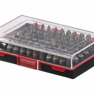 AGT Professional Bitsatz:61-teiliges Bit-Set Mit Magnetischem Bithalter, Chrom-Vanadium-Stahl 24