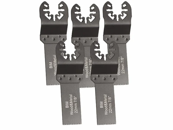 AGT Professional Tauchsägeblatt Multitool:Bimetall-Tauchsägeblatt, 22 Mm, HSS, Schnellspannung, 5er-Set 1