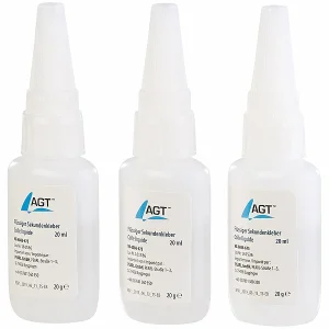 AGT Kleber:3er-Set Flüssiger Sekundenkleber Mit 6 Extra-Spitzen, Je 20 Ml 8