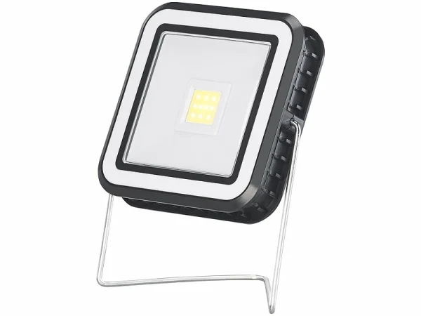 Lunartec LED Akku:Solar-COB-LED-Arbeitsleuchte Im Baustrahler-Design, 3 Watt, 150 Lm 10