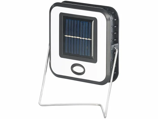 Lunartec LED Akku:Solar-COB-LED-Arbeitsleuchte Im Baustrahler-Design, 3 Watt, 150 Lm 5