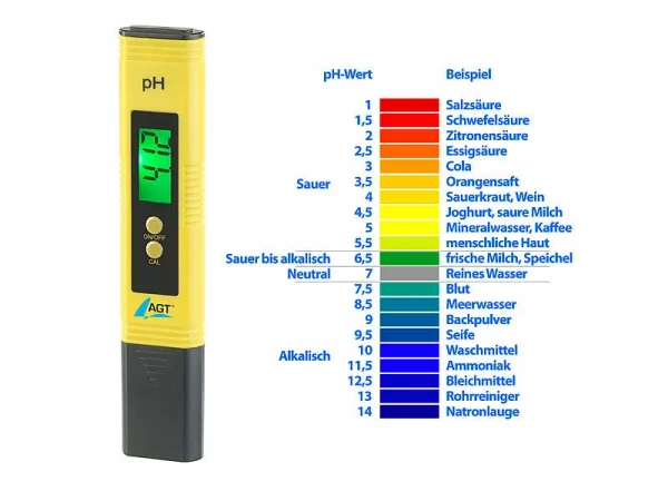 AGT PH Tester:Digitales PH-Wert-Testgerät Mit ATC-Funktion & LCD, PH 0 – 14, 2er-Set 4