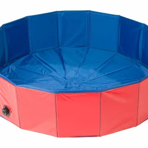 Sweetypet Pool:Faltbarer XL-Hundepool Mit Rutschfestem Boden, Ablassventil, 120×30 Cm 13