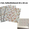 Infactory 3D Fliesenfolie:Selbstklebende 3D-Mosaik-Fliesenaufkleber “Bronze” 26 X 26 Cm, 3er-Set 29