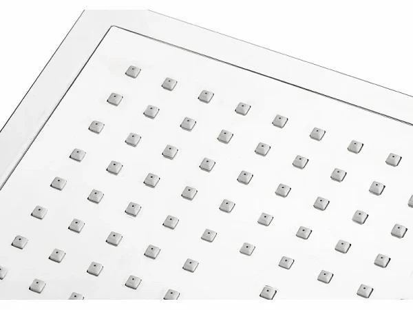 BadeStern Regenduschkopf:Verchromte Regendusche, Eckiger Schwenkkopf, Kalk-Schutz-Düsen 8