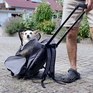 Sweetypet 2in1-Hunde-Trolley Und Rucksack Mit Sichtfenster, Bis 8 Kg, Anthrazit 39