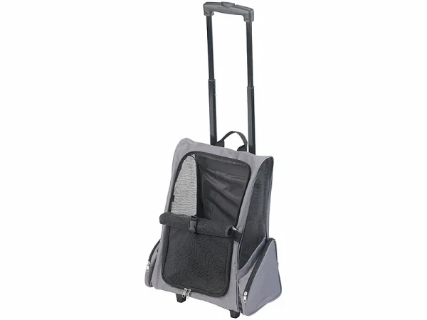 Sweetypet 2in1-Hunde-Trolley Und Rucksack Mit Sichtfenster, Bis 8 Kg, Anthrazit 3