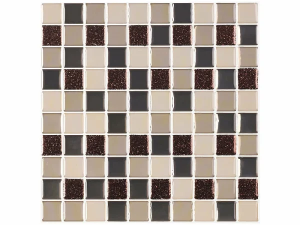 Infactory Mosaik Klebefolie:Selbstklebende 3D-Mosaik-Fliesenaufkleber, 25,5 X 25,5 Cm, 10er-Set 6