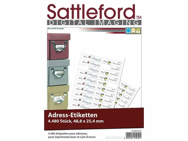 Sattleford Klebeettiketten:1000 Adress-Etiketten 99,1 X 57 Mm Für Laser/Inkjet 1