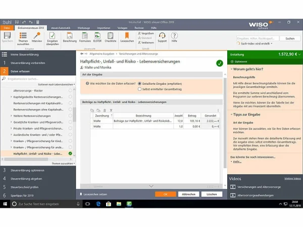 WISO Steuersoftware:steuer: Office 2019 5