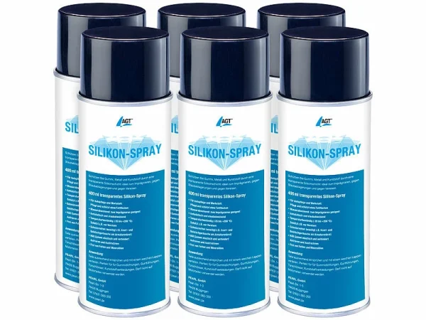 AGT Spray:6er-Set Silikonspray, Je 400 Ml 1