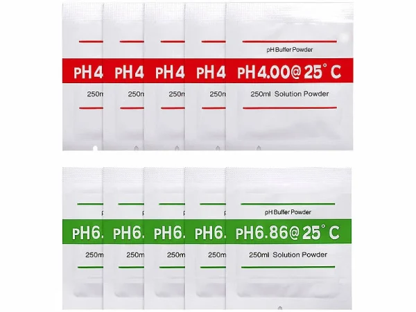 AGT Puffer:10er-Set Kalibrierlösungen Für PH-Wert-Testgeräte, PH 4.00 Und PH 6.86 1