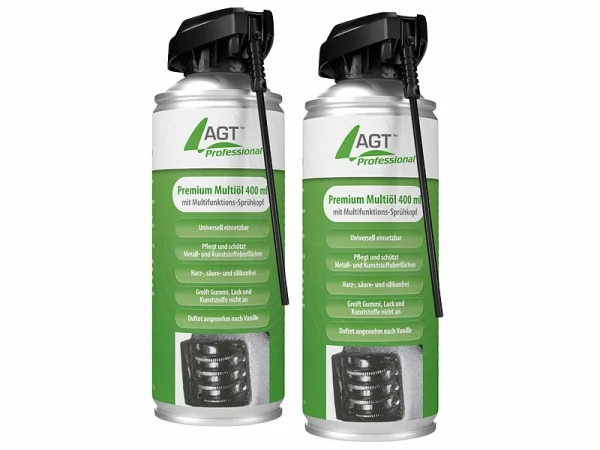 AGT Professional Multifunktionsöl:Premium-Multiöl Mit Multifunktions-Sprühkopf, 2x 400 Ml 1