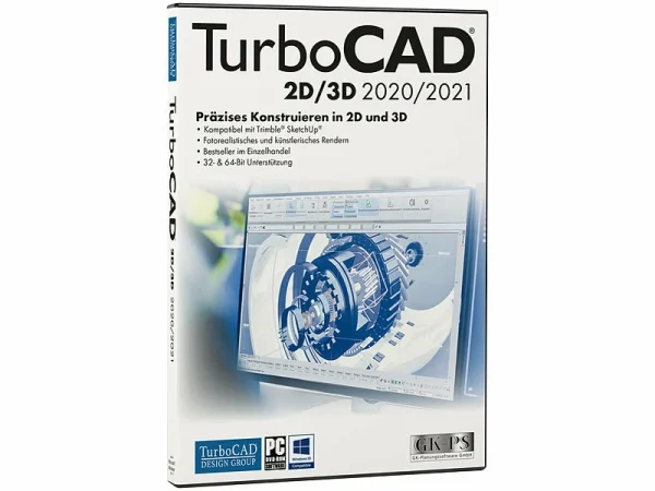 TurboCAD Design Group TurboCAD CAD Software:TurboCAD 2D/3D 2020/2021 1