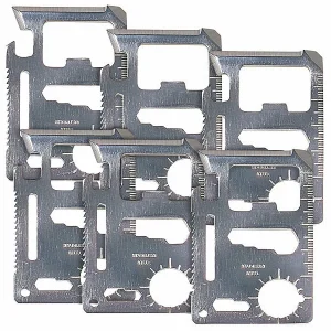 PEARL Multifunktionswerkzeug:6er-Set 14in1-Multi-Tools Im Scheckkartenformat 11