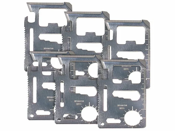 PEARL Multifunktionswerkzeug:6er-Set 14in1-Multi-Tools Im Scheckkartenformat 3