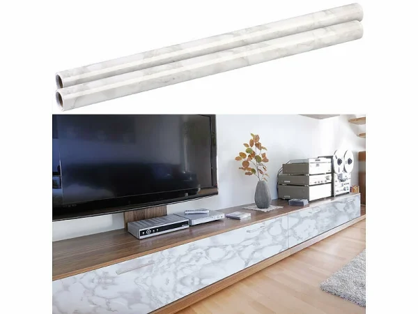 Infactory Folien Für Möbel:4er-Set Deko- Und Möbelfolie “Marmor” Für DIY-Projekte, 60 X 300 Cm 10