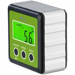 AGT Professional Neigungsmesser:Digitaler Winkelmesser, Beleuchtetes LCD-Display, Alu, IP54, 0-360° 43