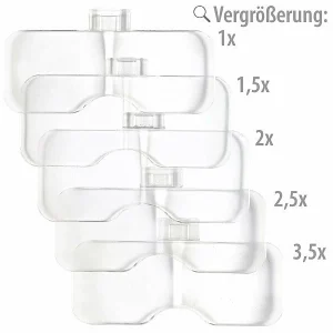 AGT Lupe:Akku-Stirnlupe Mit 1-/1,5-/2-/2,5-/3,5-facher Vergrößerung & LED-Licht 24